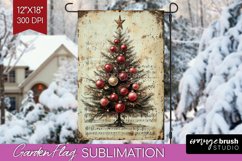 Christmas Garden Flag Sublimation - Winter Welcome Sign PNG Product Image 1