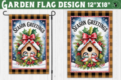Merry Christmas Garden flag | Christmas Birds sublimation Product Image 1