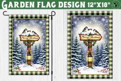 Merry Christmas Garden flag | Christmas Birds sublimation Product Image 1