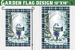 Merry Christmas Garden flag | Christmas Birds sublimation Product Image 1