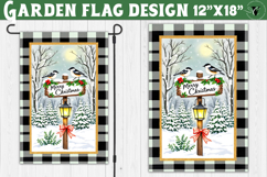 Merry Christmas Garden flag | Christmas Birds sublimation Product Image 1