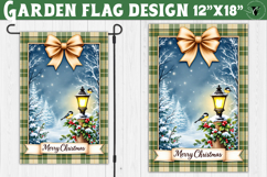 Merry Christmas Garden flag | Christmas Birds sublimation Product Image 1