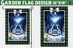 Merry Christmas Garden flag | Christmas Wolfs sublimation Product Image 1