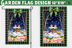 Merry Christmas Garden flag | Christmas Birds sublimation Product Image 1