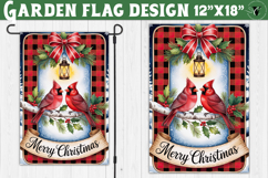 Merry Christmas Garden flag | Christmas Cardinal sublimation Product Image 1