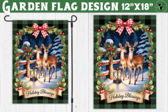 Merry Christmas Garden flag | Christmas Reindeer sublimation Product Image 1