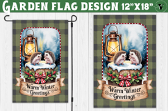 Merry Christmas Garden flag | Christmas Hedgehog sublimation Product Image 1