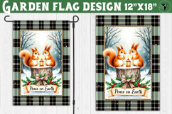 Merry Christmas Garden flag | Christmas Squirrel sublimation Product Image 1
