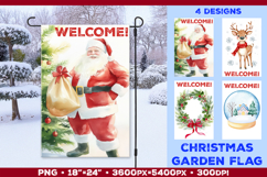 Winter Garden Flag. Christmas Garden Flag Sublimation Product Image 1