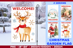 Winter Garden Flag. Christmas Garden Flag Sublimation Product Image 1