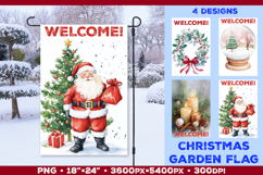 Winter Garden Flag. Christmas Garden Flag Sublimation Product Image 1