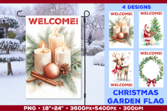 Winter Garden Flag. Christmas Garden Flag Sublimation Product Image 1
