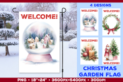 Winter Garden Flag. Christmas Garden Flag Sublimation Product Image 1
