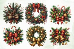 Christmas Garlands Sublimation Clipart Product Image 3