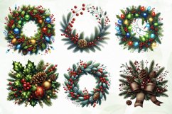 Christmas Garlands Sublimation Clipart Product Image 2