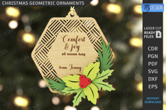 Christmas Geometric Ornament Laser Cut , Xmas Tree Decor SVG Product Image 11