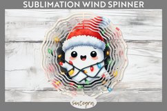 Christmas Ghost v1 Entangled in Lights Wind Spinner PNG Product Image 1