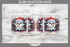 Christmas Ghost v2 Entangled in Lights Mug Wrap Sublimation Product Image 1