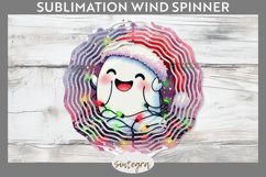 Christmas Ghost v4 Entangled in Lights Wind Spinner PNG Product Image 1