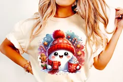 Christmas Cute Ghost PNG, Gingerbread PNG, Kids Christmas Product Image 1