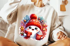 Christmas Cute Ghost PNG, Gingerbread PNG, Kids Christmas Product Image 2