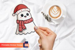 Christmas Ghost Sticker, Spooky Christmas Sticker Product Image 1