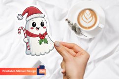 Christmas Ghost Sticker, Spooky Christmas Sticker Product Image 1