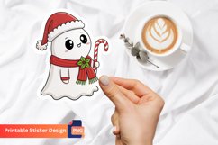 Christmas Ghost Sticker, Spooky Christmas Sticker Product Image 1