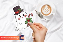 Christmas Ghost Sticker, Halloween Christmas Sticker Product Image 1