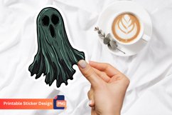 Christmas Ghost Sticker, Spooky Holiday Decorations Sticker Product Image 1