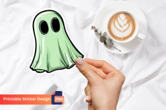 Christmas Ghost Sticker, Spooky Holiday Decorations Sticker Product Image 1