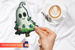 Christmas Ghost Sticker, Spooky Holiday Decorations Sticker Product Image 1