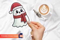 Christmas Ghost Sticker, Spooky Christmas Sticker Product Image 1