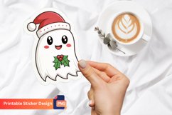 Christmas Ghost Sticker, Halloween Christmas Sticker Product Image 1