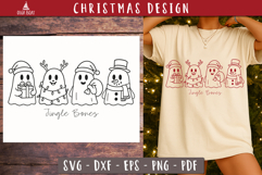 Christmas ghost SVG design Jingle Bones
