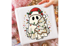 Christmas ghost tree cake png sublimation design Product Image 1