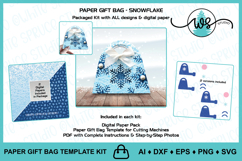 3D Christmas Gift Bag, Paper Gift Bag, Christmas Purse SVG Product Image 2