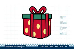 Christmas Gift Box SVG Illustration | Holiday Clipart Product Image 3