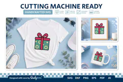 Christmas Gift Box SVG Illustration | Holiday Clipart Product Image 2