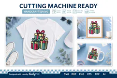 Christmas Gift Box SVG Illustration | Holiday Clipart Product Image 2