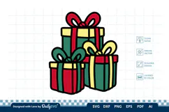 Christmas Gift Box SVG Illustration | Holiday Clipart Product Image 3