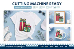 Christmas Gift Box SVG Illustration | Holiday Clipart Product Image 2