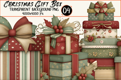 Christmas Gift Box Clipart Sublimation Product Image 1