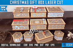 3D Christmas Gift Boxes Laser Cut Bundle, Candy Holder SVG Product Image 1