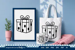 Christmas Gift Box SVG Illustration | Holiday Clipart Product Image 2