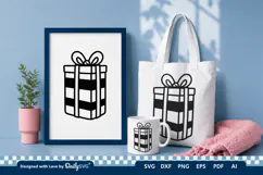Christmas Gift Box SVG Illustration | Holiday Clipart Product Image 2