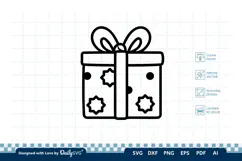 Christmas Gift Box SVG Illustration | Holiday Clipart Product Image 3