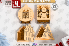 Christmas Gift Boxes Laser Cut Bundle|Xmas Presents|Holiday Product Image 1
