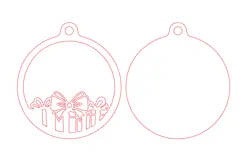 Christmas Gift Boxes Ornament SVG Product Image 4
