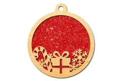 Christmas Gift & Candy Cane Ornament SVG Product Image 2